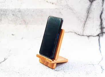 Zweiteiliger Handyhalter aus Olivenholz – Solider, handgefertigter Smartphone-Halter